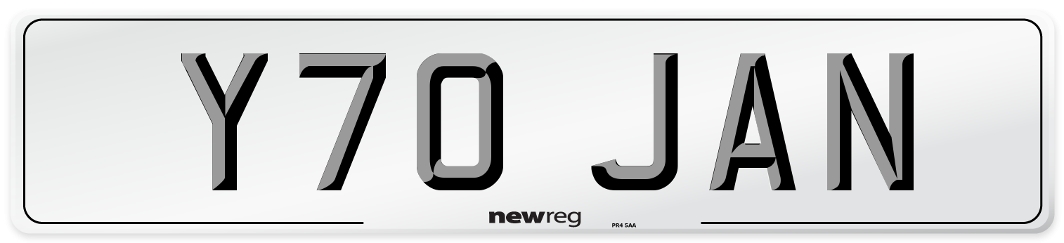 Y70 JAN Number Plate from New Reg